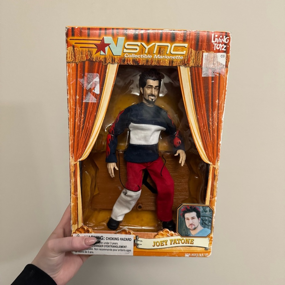 NSYNC Joey Fatone collectible Marionette vintage 2000’s doll (NEW/DAMAGE BOX)